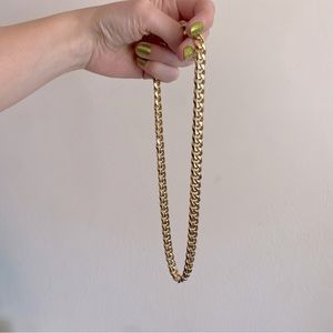 Rare Romance Gold Tone Curb Chain Necklace